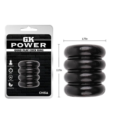 Quadplay Male Pleasure Ball and Cock Ring by Chisa - Stretchy Cock Rings