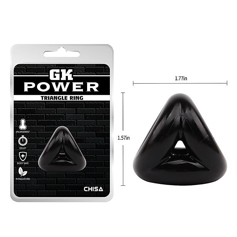 Fused Triangular Design Men's Cock Ring by Chisa - Stretchy Cock Rings