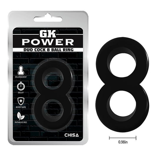 Chisa Duo Cock 8 Ball Erection Enhancer Penis Ring - Stretchy Cock Rings