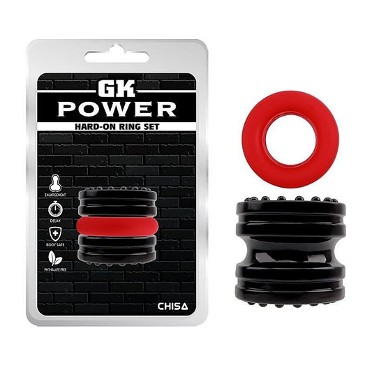 Chisa Hard on 2 Piece Mens Cock Ring Set - Cock Ring Sets