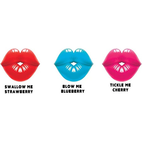 Dick Lips Gummy Cock Rings 3 Pack by Hott Products - Party Gifts and Novelties