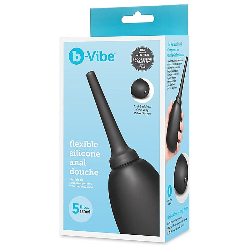 Flexible Silicone Anal Douche System by B-Vibe - Enemas and Douches