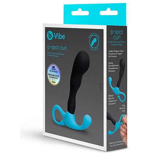 b-Vibe Curl Hands Free Curved Silicone Prostate Massager - Prostate Toys