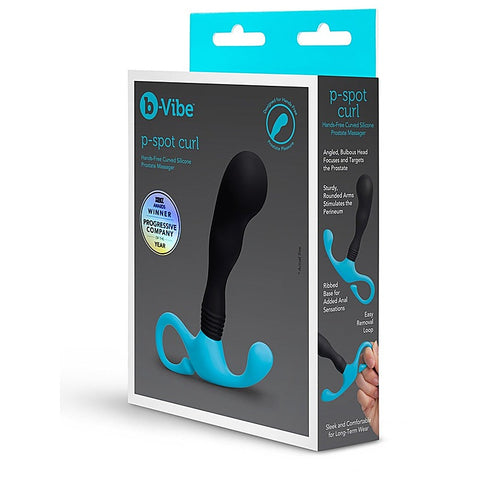 b-Vibe Curl Hands Free Curved Silicone Prostate Massager - Prostate Toys