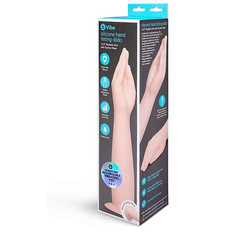 Silicone Hand Fisting Dildo With Suction Base by B-Vibe - Realistic Dildos