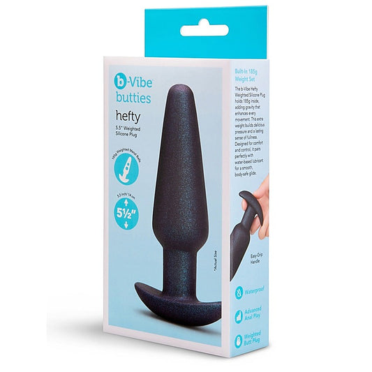 b-Vibe Hefty Weighted Silicone Anal Plug - Butt Plugs