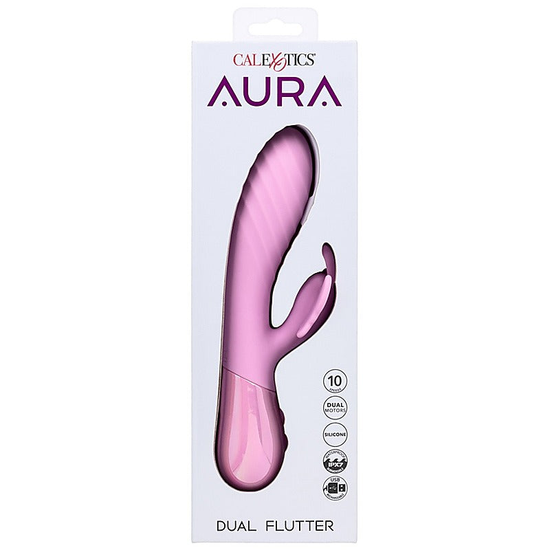 Aura Dual Flutter 10 Function Rabbit Vibrator - Rabbit Vibrators
