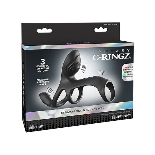 Pipedream Fantasy C-Ringz Ultimate Couples Cage Max - Vibrating Cock Rings
