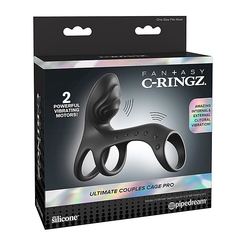 Fantasy C-Ringz Ultimate Couples Cage Pro by Pipedream - Vibrating Cock Rings