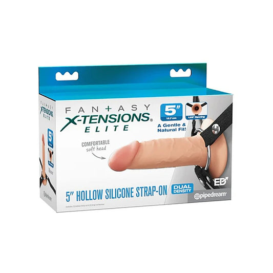 Pipedream FX Elite 5in Silicone Hollow Strap-On Dual Density - Strap On Sextoys