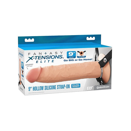 Pipedream FX Elite 9in Silicone Hollow Strap-On Dual Density - Strap On Sextoys