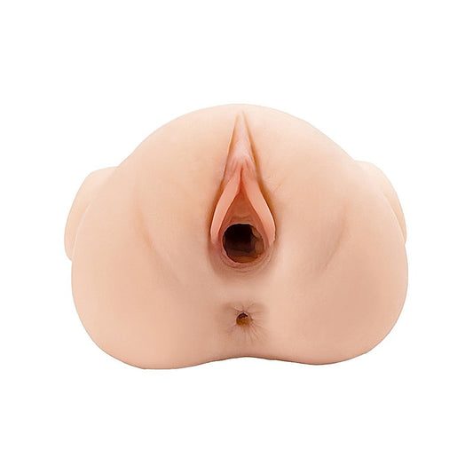 PDX Plus Double Pounder Vibrating Squeeze Realistic Stroker - Masturbators and Strokers