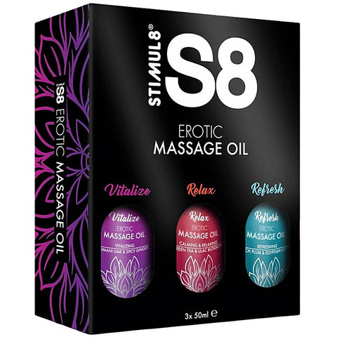 Adult Massage Oil Box by Stimul8 - Massage Oils and Lubricants