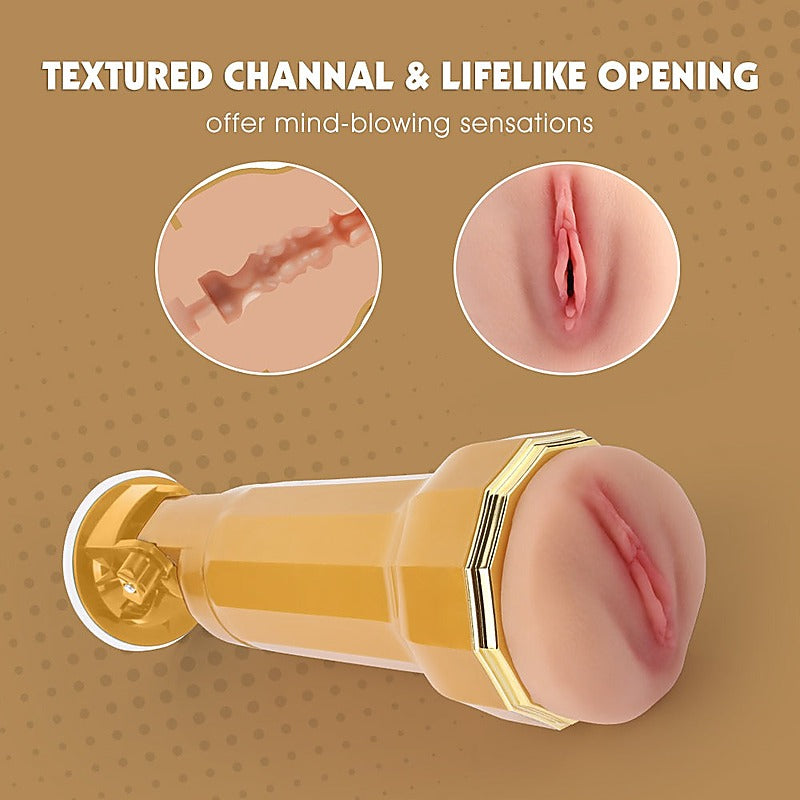 Premium Realistic Vibrating Vagina Cup by Chisa - Masturbators and Strokers