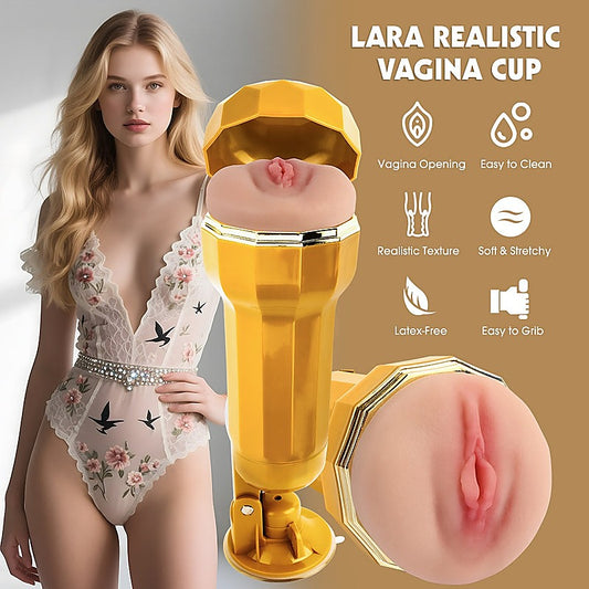 Chisa Lara Realistic Vagina Vibrating Cup - Masturbators and Strokers