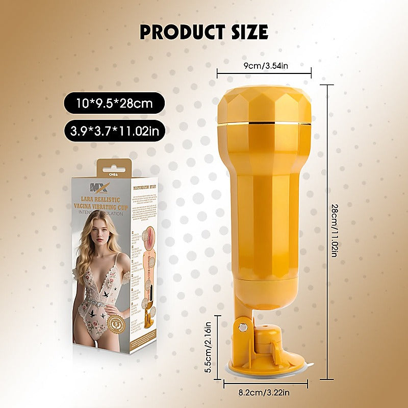 Lara Realistic Vagina Vibrating Cup by Chisa - Masturbators and Strokers