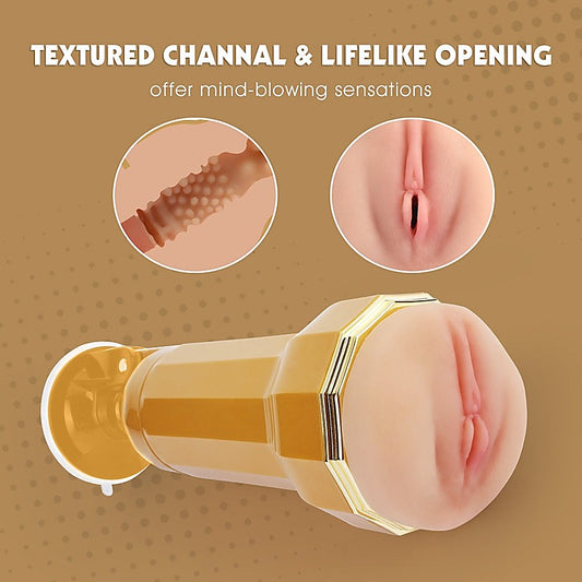 Chisa Kelsi Vibrating Realistic Vagina Cup - Masturbators and Strokers