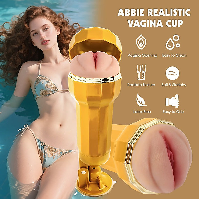 Abbie Realistic Vagina Vibrating Cup by Chisa - Masturbators and Strokers