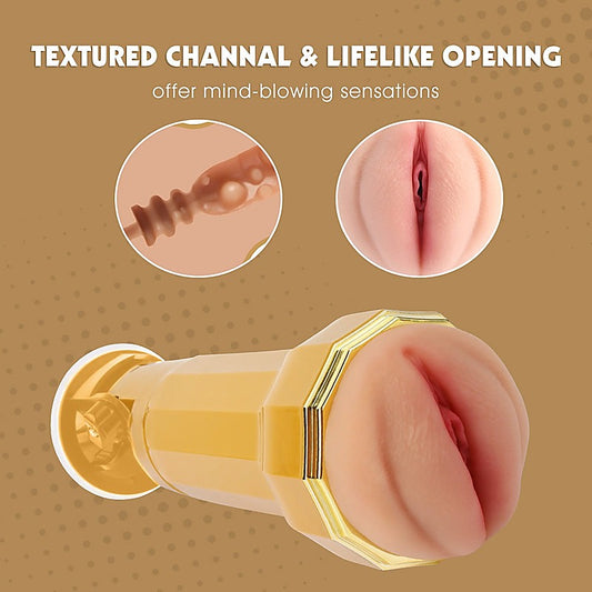 Chisa Abbie Realistic Vagina Vibrating Cup - Masturbators and Strokers