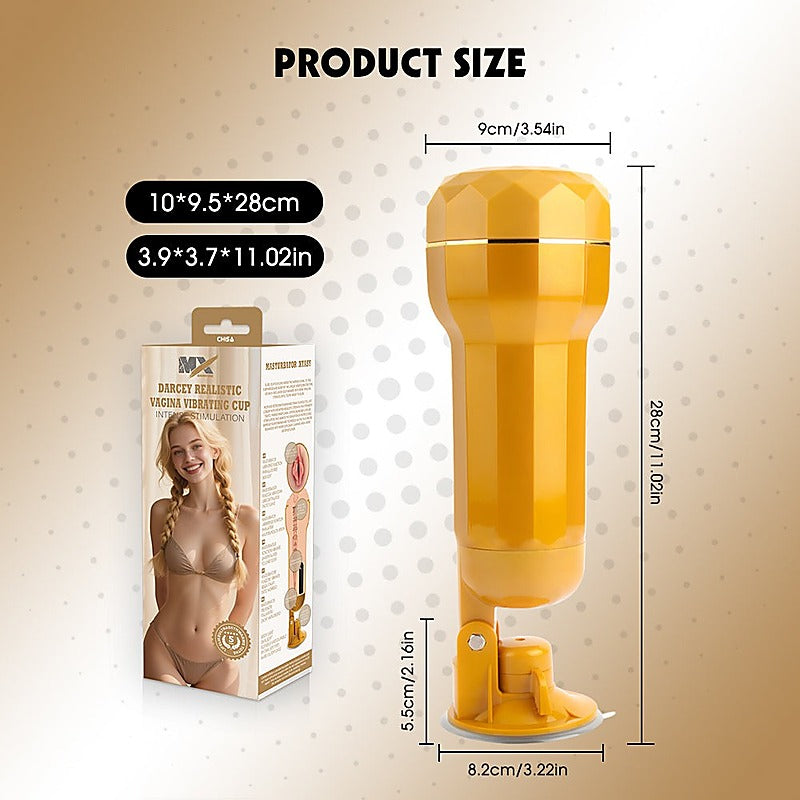 Darcey Realistic Vagina Vibrating Cup by Chisa - Masturbators and Strokers