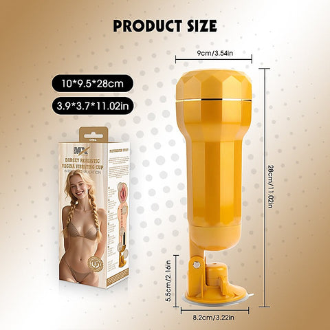 Darcey Realistic Vagina Vibrating Cup by Chisa - Masturbators and Strokers