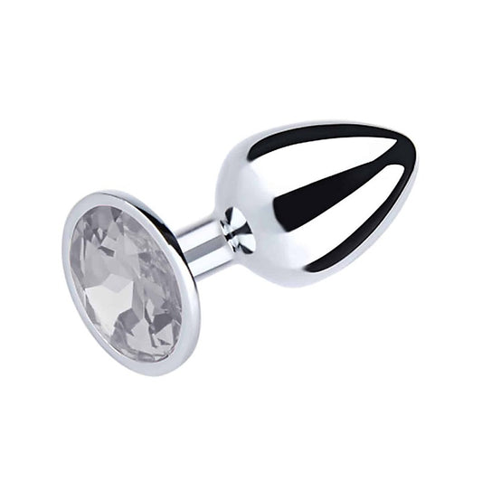 Love In Leather Round Gem Butt Plug Large - Butt Plugs