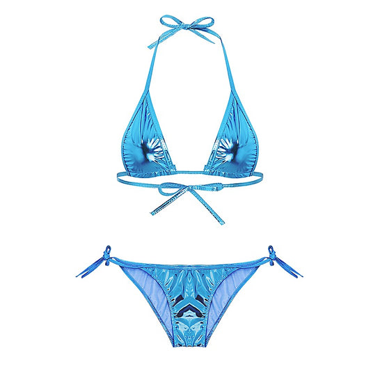 Love In Leather Metallic Womens Micro Bikini OS - G-Strings, Panties and Shorts