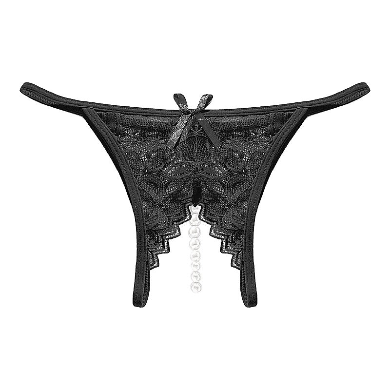 Crotchless Pearl Women's Panties by Love In Leather - G-Strings, Panties and Shorts