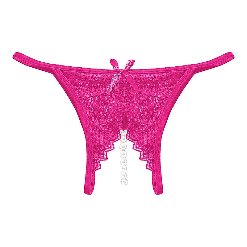 Crotchless Pearl Women's Panties by Love In Leather - G-Strings, Panties and Shorts