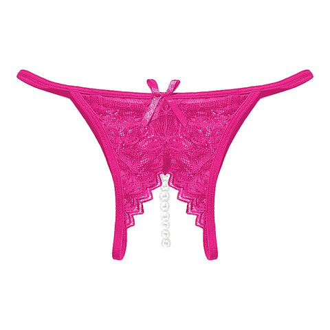 Crotchless Pearl Women's Panties by Love In Leather - G-Strings, Panties and Shorts