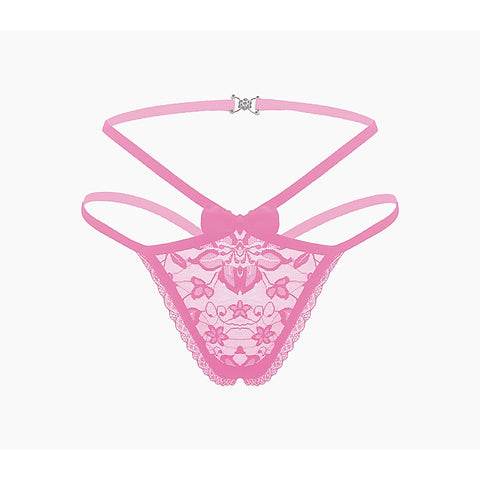 Full Lace G-String Crotchless Panties by Love In Leather - G-Strings, Panties and Shorts