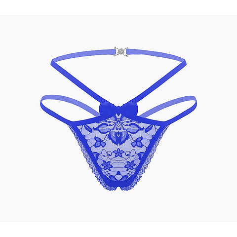 Full Lace G-String Crotchless Panties by Love In Leather - G-Strings, Panties and Shorts