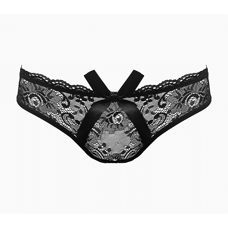 Sexy Crotchless Panties Black Os by Love In Leather - G-Strings, Panties and Shorts
