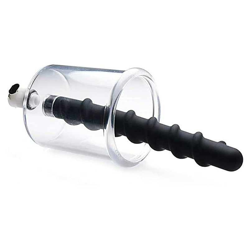 Rosebud Driller Cylinder with Silicone Swirl Anal Plug - Anal Beads and Balls