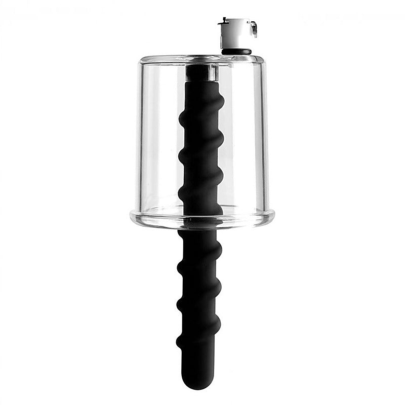 Rosebud Vacuum Anal Pump With Swirl Anal Bead by BDStyle - Anal Beads and Balls