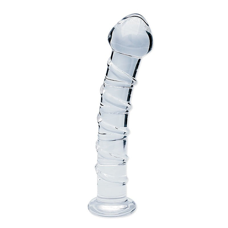 Clarity Seraphic Spiral Glass Dildo by Creative Conceptions - Glass Sex Toys
