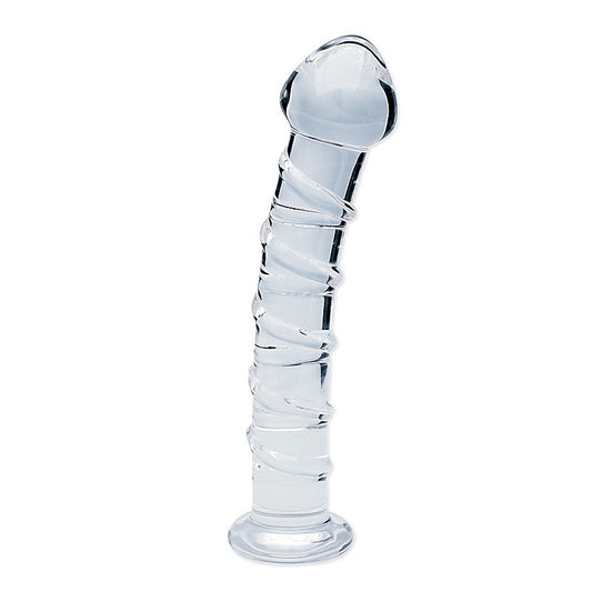 Creative Conceptions Clarity Seraphic Spiral Glass Dildo - Glass Sex Toys