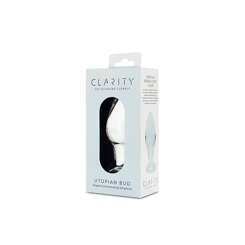 Creative Conceptions Clarity Utopian Bud Glass Butt Plug - Glass Sex Toys