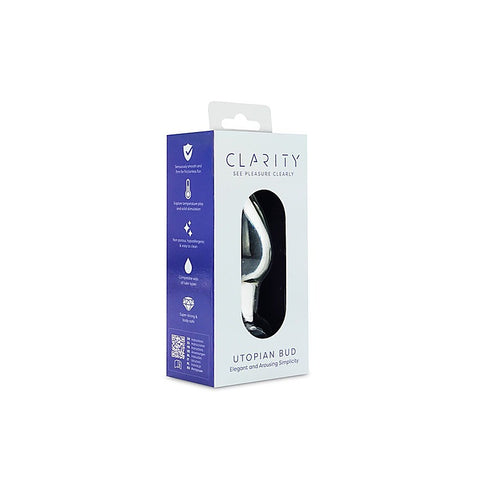 Creative Conceptions Clarity Utopian Bud Glass Butt Plug - Glass Sex Toys