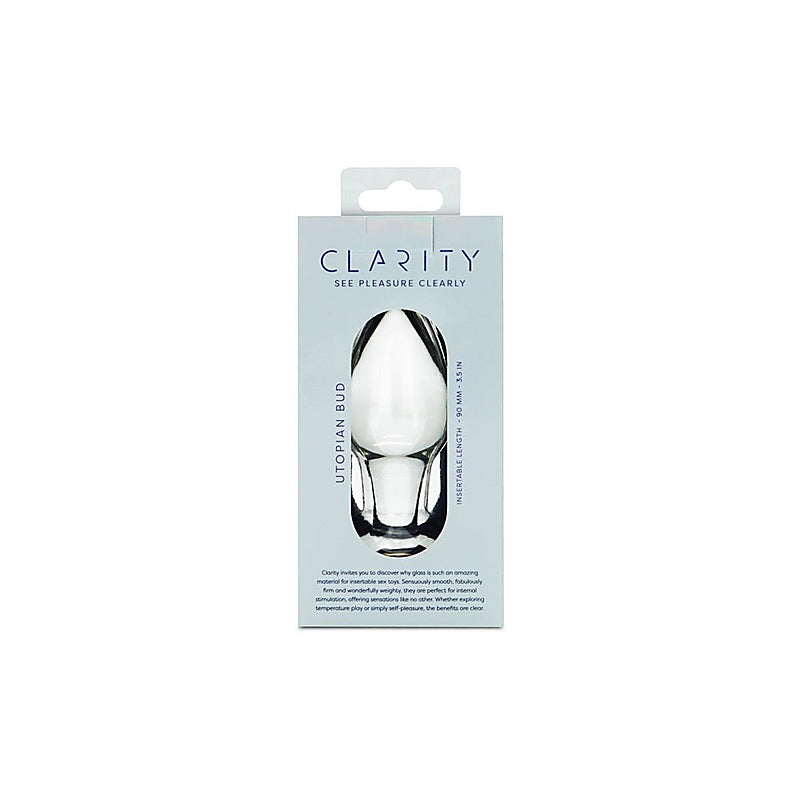 Creative Conceptions Clarity Utopian Bud Glass Butt Plug - Glass Sex Toys