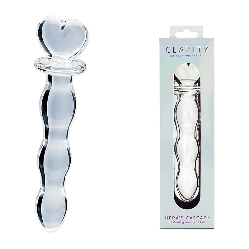 Creative Conceptions Clarity Heras Cascade Glass Dildo - Glass Sex Toys