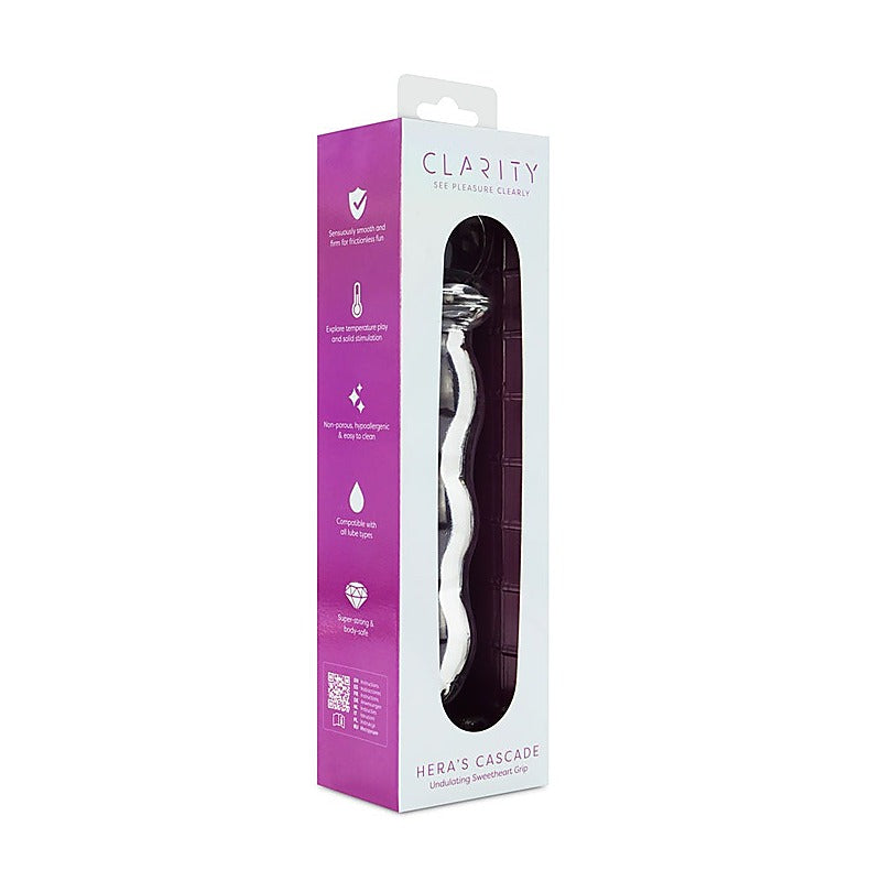 Creative Conceptions Clarity Heras Cascade Glass Dildo - Glass Sex Toys