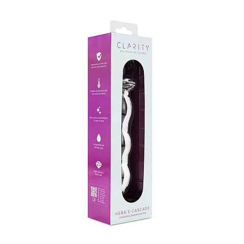Creative Conceptions Clarity Heras Cascade Glass Dildo - Glass Sex Toys