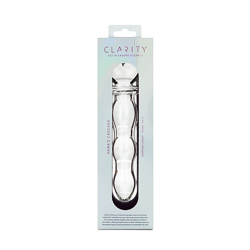 Creative Conceptions Clarity Heras Cascade Glass Dildo - Glass Sex Toys