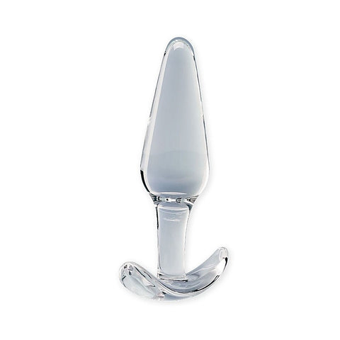 Premium Clarity Utopian Floret Glass Butt Plug - Glass Sex Toys