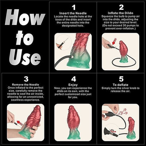 Aerosx 8 Inch Dual Density Inflatable Fantasy Dildo - Realistic Dildos