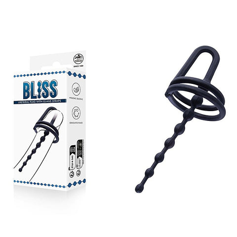 Mens Urethral Plug with Glans Ring by NANMA - Urethral Sounds