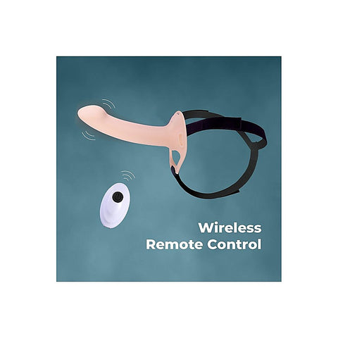 Nanma Erection Agents Rechargeable Vibrating Hollow Strap-On - Strap On Sextoys