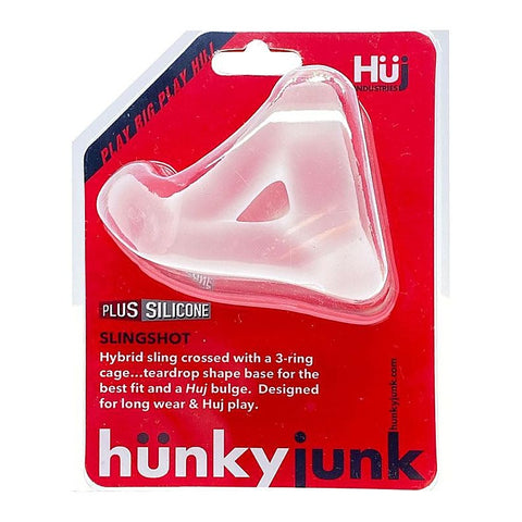 Slingshot 3-Ring Teardrop Sling by Hunkyjunk Ice - Stretchy Cock Rings