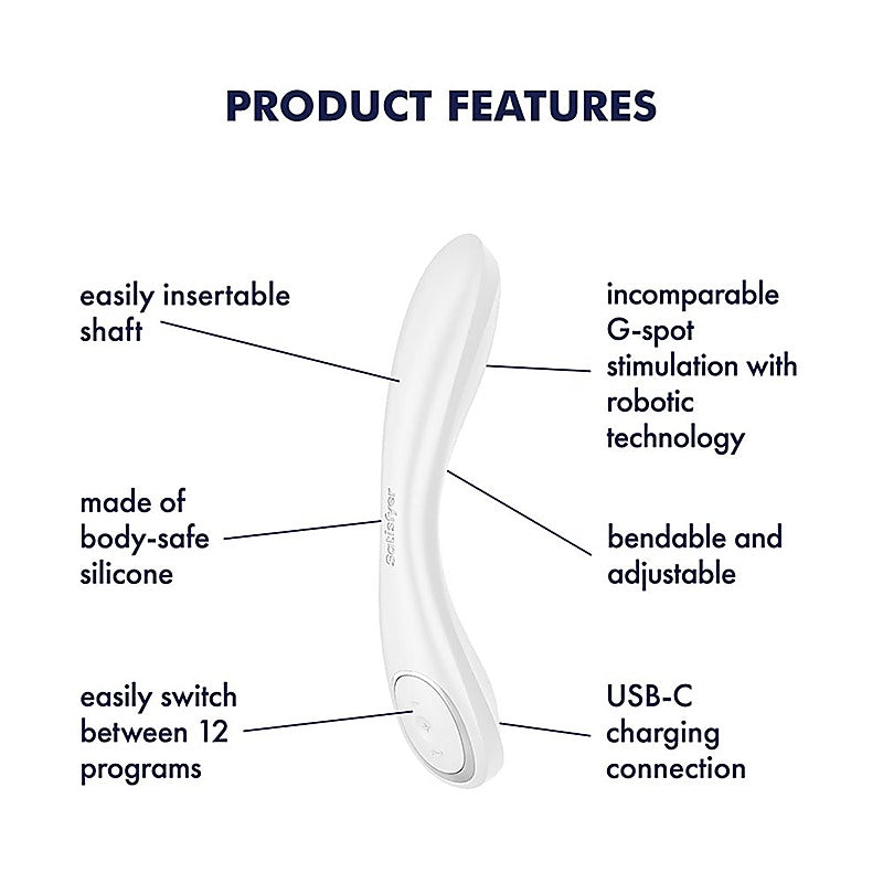 Satisfyer G-Spot Wave 2 Rechargeable Flicking Tip Vibrator - G-Spot Vibrators